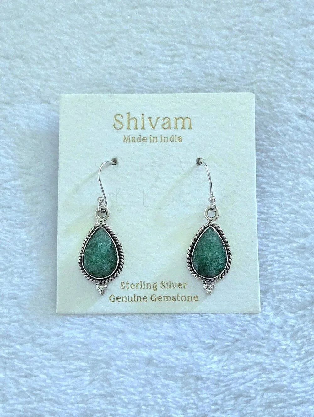✨️HP✨️ Shivam Emerald💚 Colored Beryl Teardrop💧Earrings